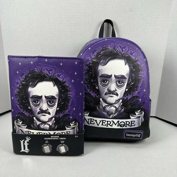 Loungefly Edgar Allan Poe Nevermore Bundle - Picture 1 of 9